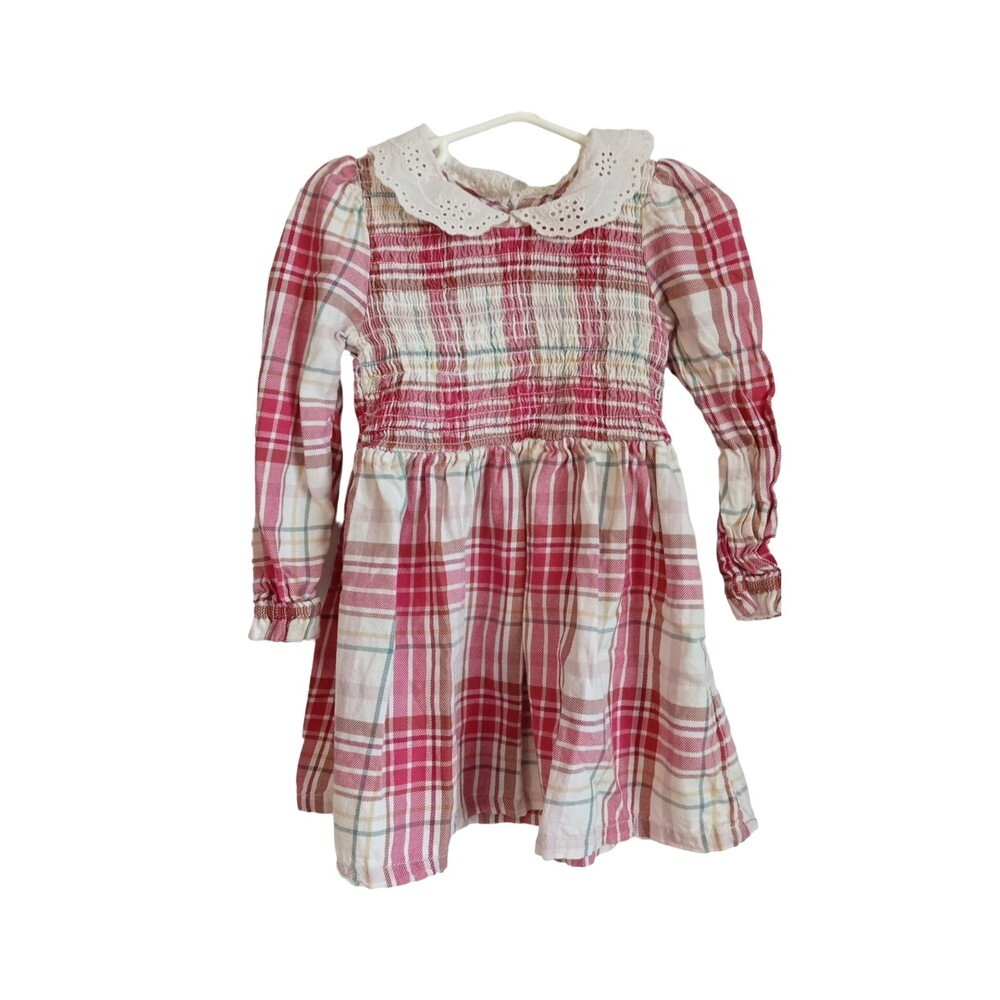 Wonder nation pink‎ and white lace collar boho girls dress